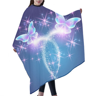Personality  Butterfly With Glowing Firework Hair Cutting Cape