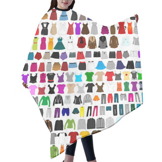 Personality  Big Collection Of Clothes And Accessories Hair Cutting Cape