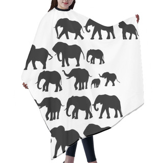 Personality  Background With Elephants Hair Cutting Cape