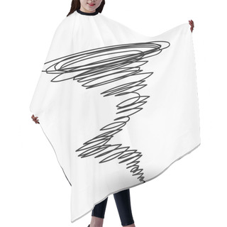 Personality  Scribble Tornado Vector  Hair Cutting Cape