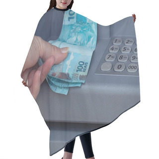 Personality  Brazilian Money Withdrawn From An ATM Hair Cutting Cape