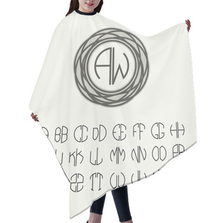 Personality  Letters To Create Monograms Hair Cutting Cape