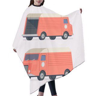 Personality  Moving Truck In Different Views Hair Cutting Cape