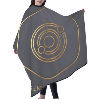 Personality  Astronomy Golden Line Premium Logo Or Icon Hair Cutting Cape