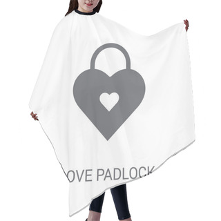 Personality  Love Padlock Icon. Trendy Love Padlock Logo Concept On White Background From Birthday Party And Wedding Collection. Suitable For Use On Web Apps, Mobile Apps And Print Media. Hair Cutting Cape