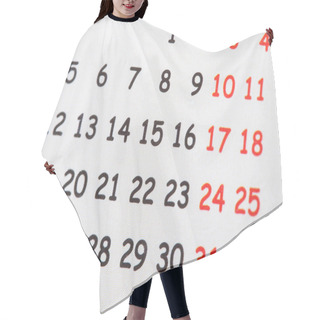 Personality  Close-up Of Calendar Page Hair Cutting Cape