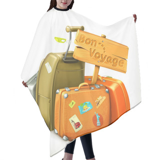 Personality  Bon Voyage, Travel Icon, Vector Illustration Hair Cutting Cape