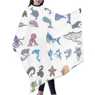 Personality  Sea Animal Underwater Hair Cutting Cape