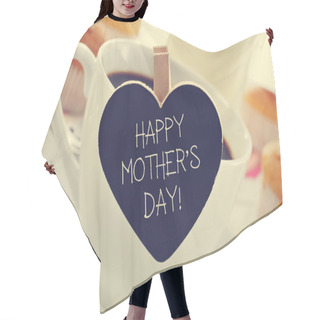 Personality  Breakfast And Happy Mothers Day Written In A Heart-shaped Blackbd Hair Cutting Cape