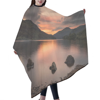 Personality  Loch Eck Sunset Reflection Hair Cutting Cape