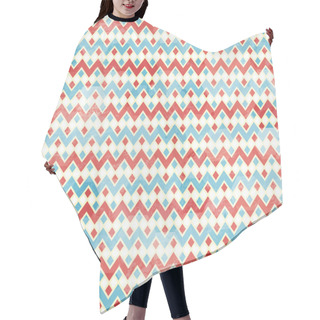 Personality  Zigzag Seamless Pattern With Grunge Effect Hair Cutting Cape