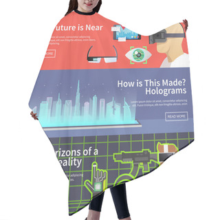 Personality  Virtual Reality Banners Hair Cutting Cape