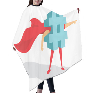 Personality  Hashtag Super Hero Or Trending Topic With Cape Hair Cutting Cape