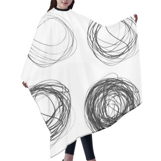 Personality  Scribble Circles Hair Cutting Cape
