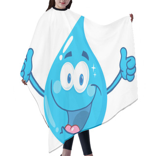 Personality  Happy Water Drop Character Hair Cutting Cape