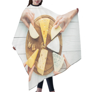 Personality  Hands Holding Cheese Hair Cutting Cape