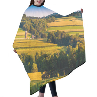 Personality  Evening View Of Rolling Hills And Farms In York County, Pennsylv Hair Cutting Cape