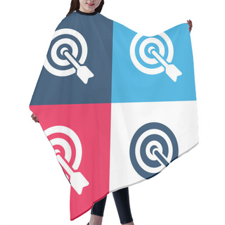 Personality  Arrow On Target Blue And Red Four Color Minimal Icon Set Hair Cutting Cape