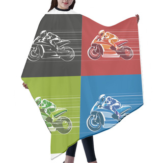 Personality  Motor Racing Hair Cutting Cape