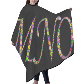 Personality  Letters On Black Background Hair Cutting Cape