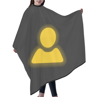 Personality  Black User Shape Yellow Glowing Neon Icon Hair Cutting Cape
