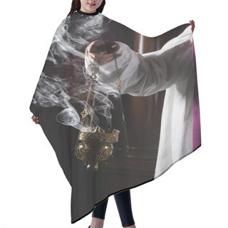 Personality  Incense Burning In Church Hair Cutting Cape