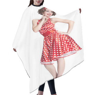 Personality  Pin-up Girl. American Style Hair Cutting Cape