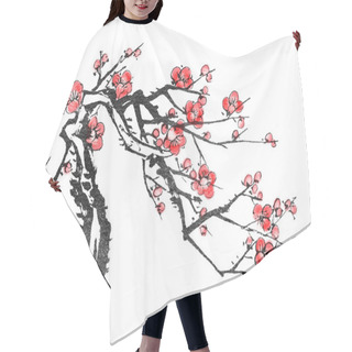 Personality  Chinese Painting Hair Cutting Cape