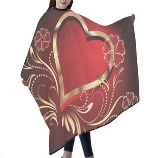 Personality  Card With Decorative Heart Hair Cutting Cape