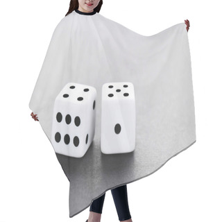 Personality  Dice On Grey Background Hair Cutting Cape