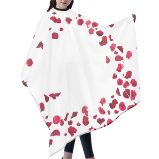 Personality  Seamless Red Rose Petals Breeze Hair Cutting Cape