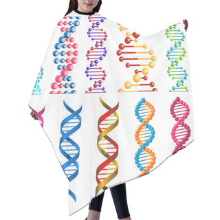 Personality  Colorful DNA Molecules And Cells Hair Cutting Cape