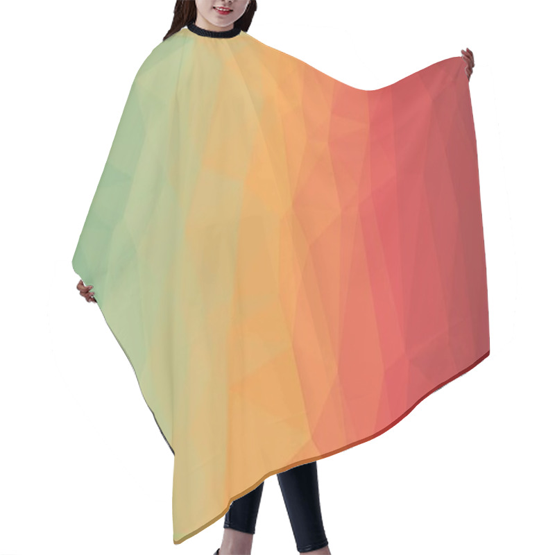 Personality  minimal multicolored polygonal background hair cutting cape