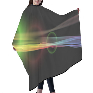 Personality  Futuristic Technology Wave Background Design With Lights Hair Cutting Cape