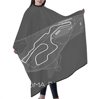 Personality  Sonoma Raceway, Sears Point Raceway Map Poster Art Hair Cutting Cape