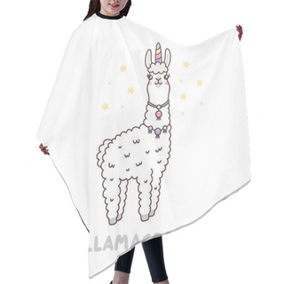 Personality  Cute Llama In A Unicorn Costume. Llamacorn -  Funny Puns, Unicorn And Llama. It Can Be Used For Sticker, Patch, Phone Case, Poster, T-shirt, Mug And Other Design. Hair Cutting Cape