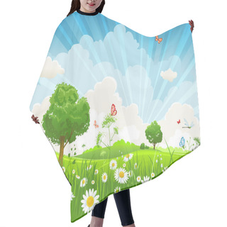 Personality  Summer Vector Landscape Hair Cutting Cape