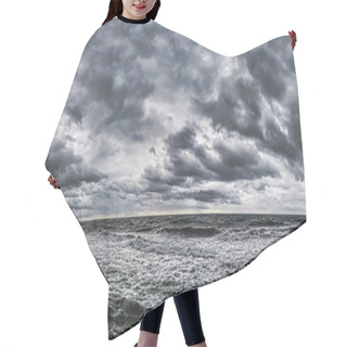 Personality  Dramatic Cloudy Sky And Top Seascape In A Winter Day With Bad Weather Hair Cutting Cape