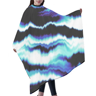 Personality  Abstract Dyed Effect Indigo Blue Seamless Pattern Hair Cutting Cape
