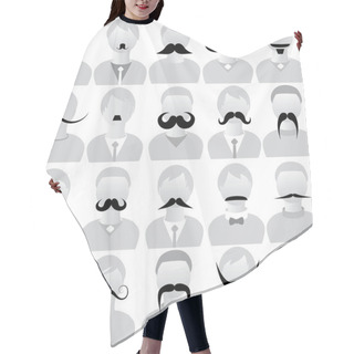 Personality  Mustaches Set Hair Cutting Cape