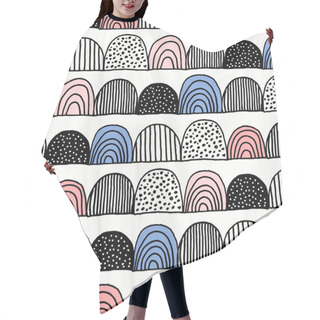 Personality  Hand-drawn Seamless Pattern Hair Cutting Cape