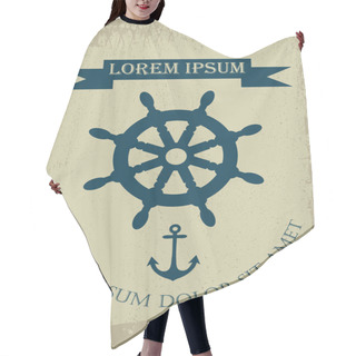 Personality  The Illustration On The Marine Theme Hair Cutting Cape