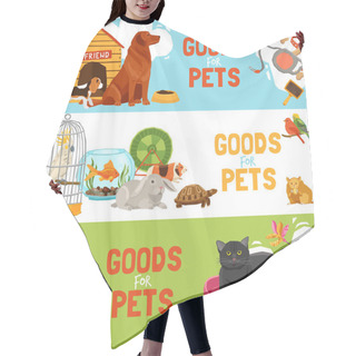 Personality  Goods For Pets Horizontal Banners Hair Cutting Cape