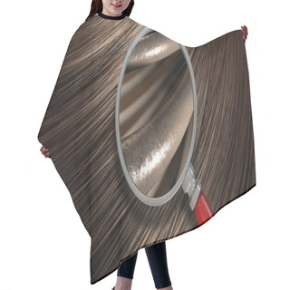 Personality  Brown Hair Blowing With Magnification Hair Cutting Cape