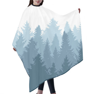 Personality  Fir Trees Seamless Pattern Hair Cutting Cape