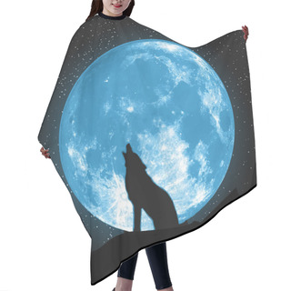 Personality  Moon View From The Ground. Howling Wolf, Elements Of This Vector Furnished By NASA Hair Cutting Cape
