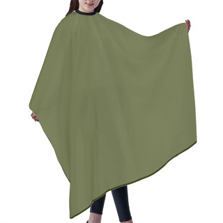 Personality  Army Green. Solid Color. Background. Plain Color Background. Empty Space Background. Copy Space. Hair Cutting Cape