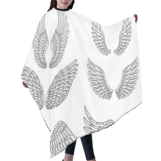 Personality  Heraldic Wings Set For Tattoo Or Mascot Design Hair Cutting Cape