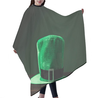 Personality  Green Hat On Wooden Table, St Patricks Day Concept Hair Cutting Cape