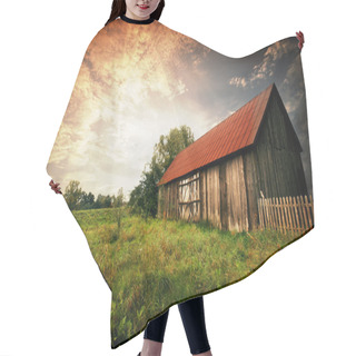 Personality  Sunset By An Old Barn Hair Cutting Cape